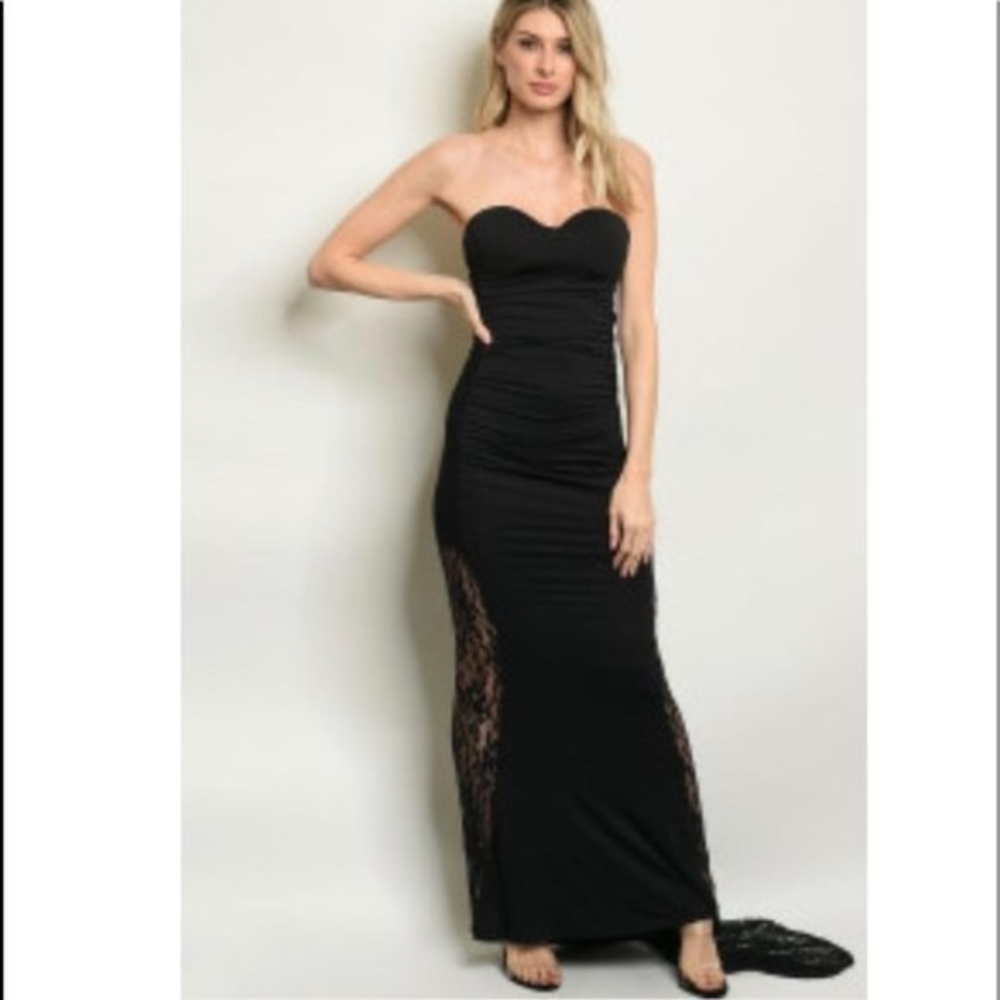 Elegant Black Lace Dress‎